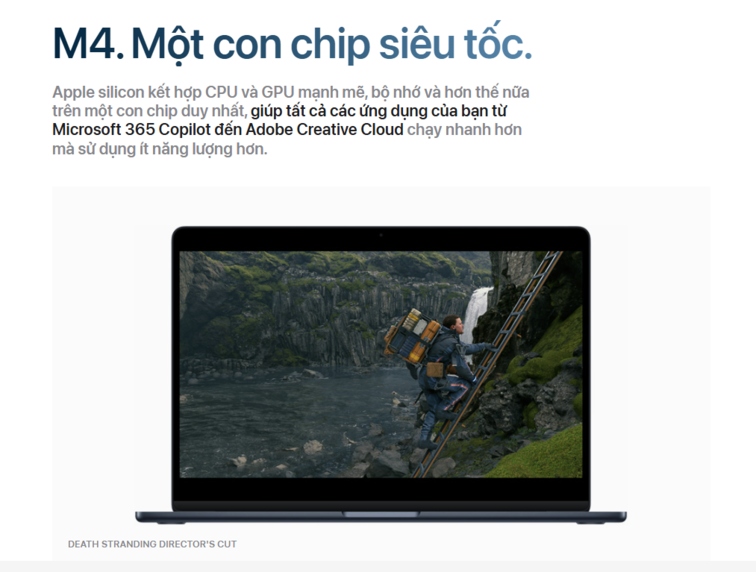 Hiệu năng vượt trội với chip M4