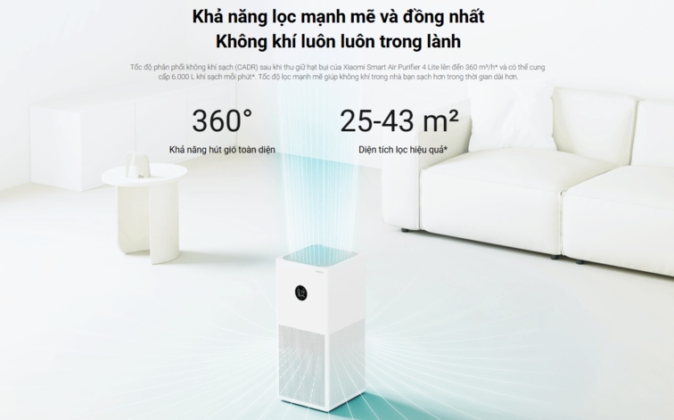 Lọc không khí vượt trội với công nghệ ba lớp