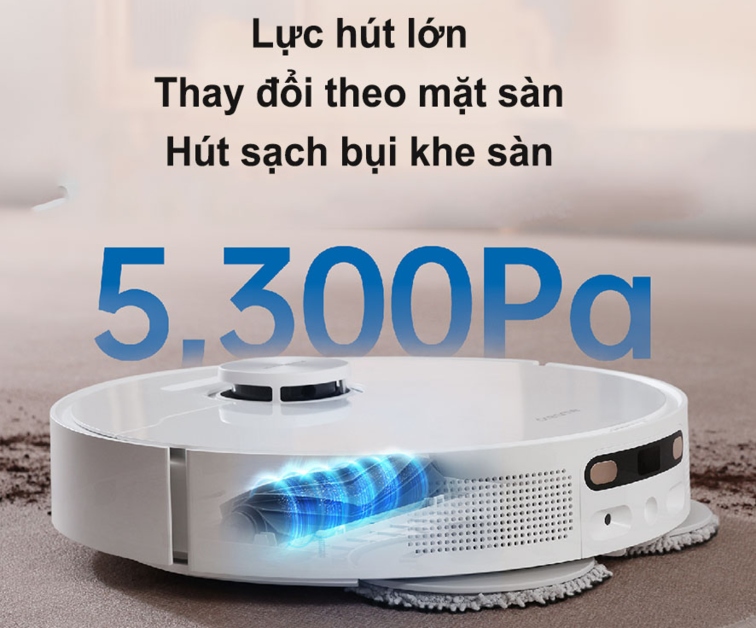 Hiệu suất hút bụi vượt trội với lực hút 5.300Pa