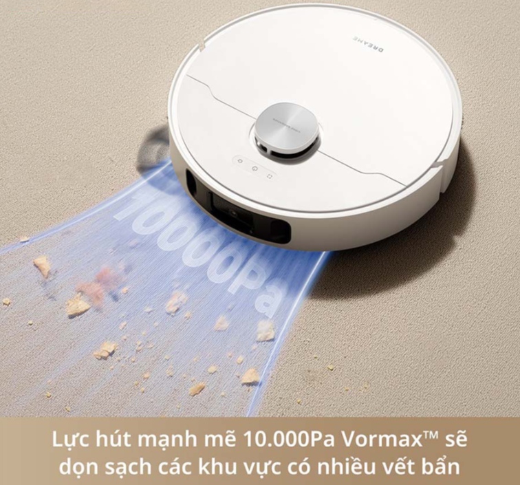Lực hút mạnh mẽ 10.000Pa