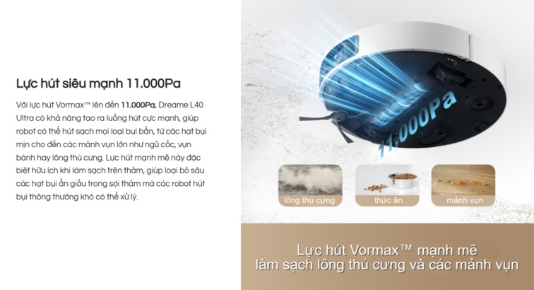 Lực hút Vormax™ 11.000Pa