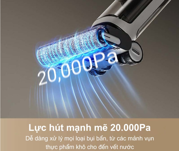 Lực hút siêu mạnh 20.000Pa