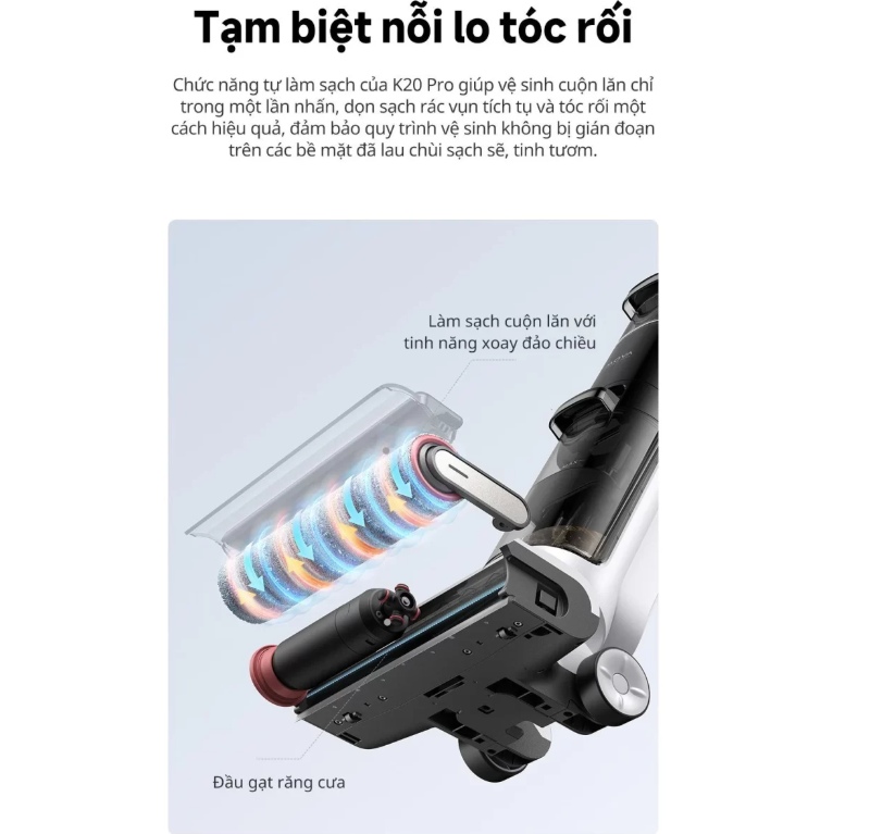 Tự làm sạch con lăn, tiết kiệm thời gian