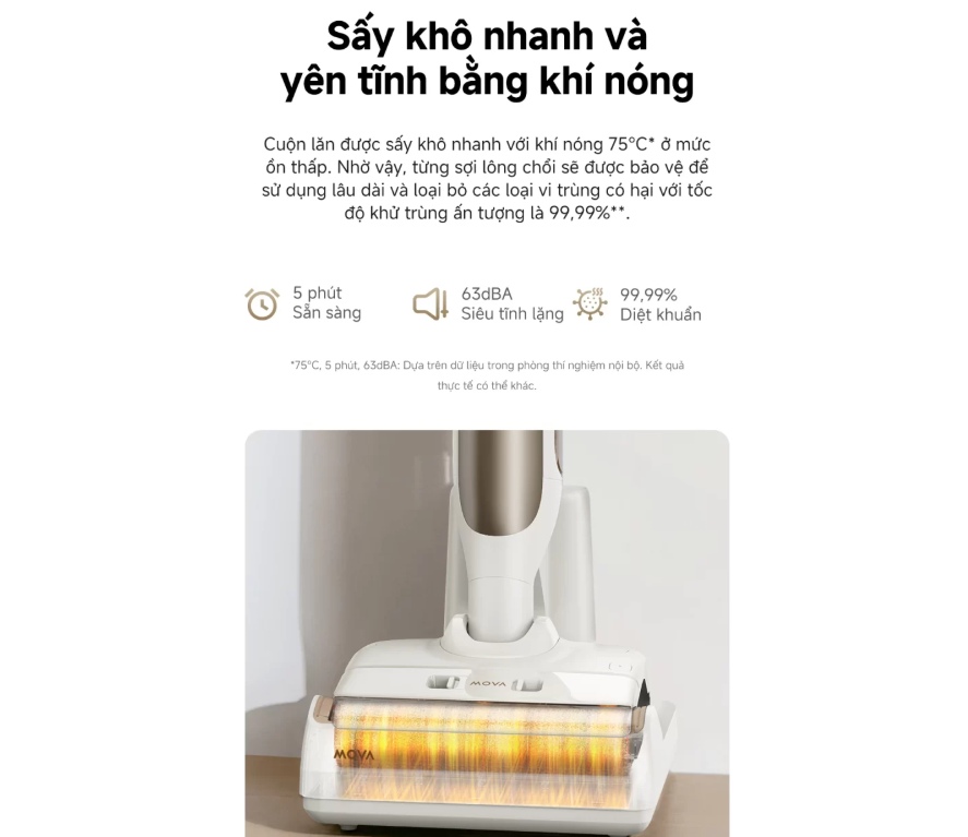 Sấy khô nhanh, yên tĩnh và diệt khuẩn hiệu quả