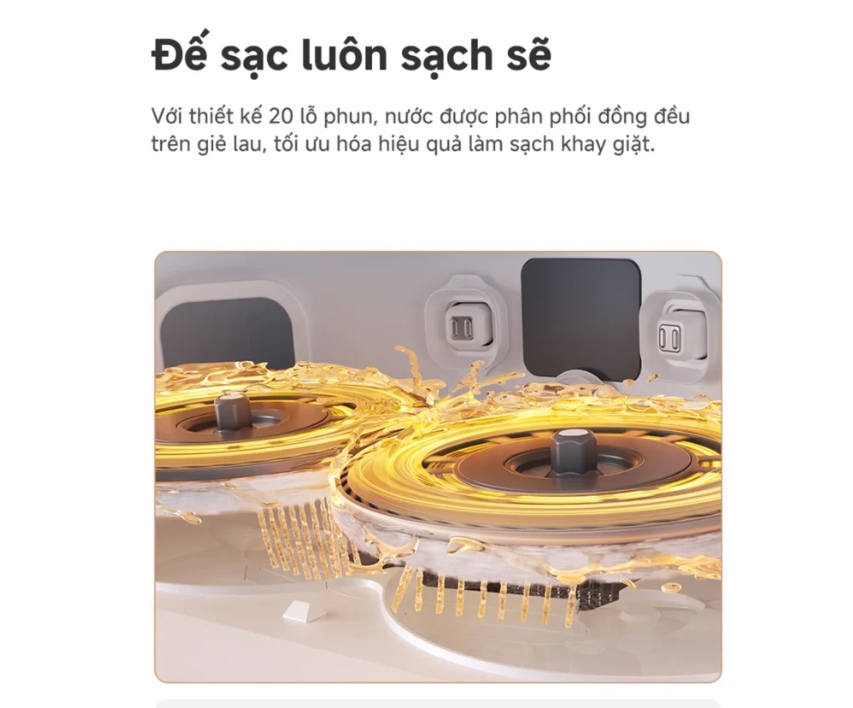 Đế sạc luôn sạch sẽ