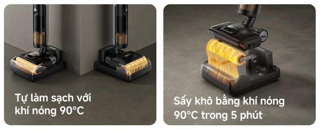 Giữ máy luôn khô ráo với công nghệ sấy khí nóng nhanh chóng