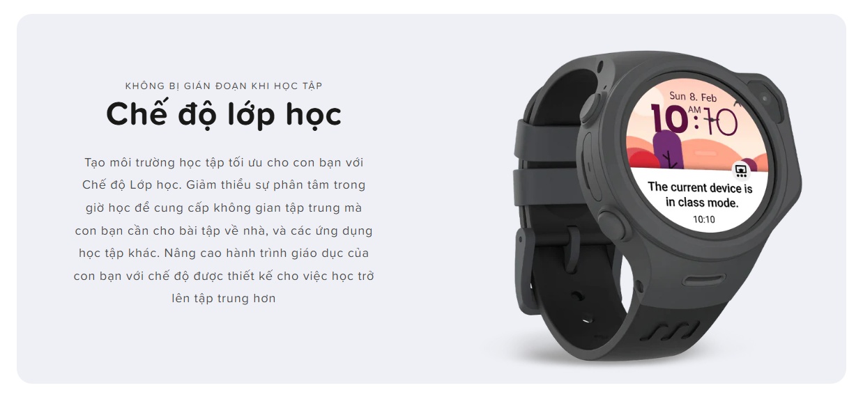 Chế độ lớp học cho bé tập trung học tập