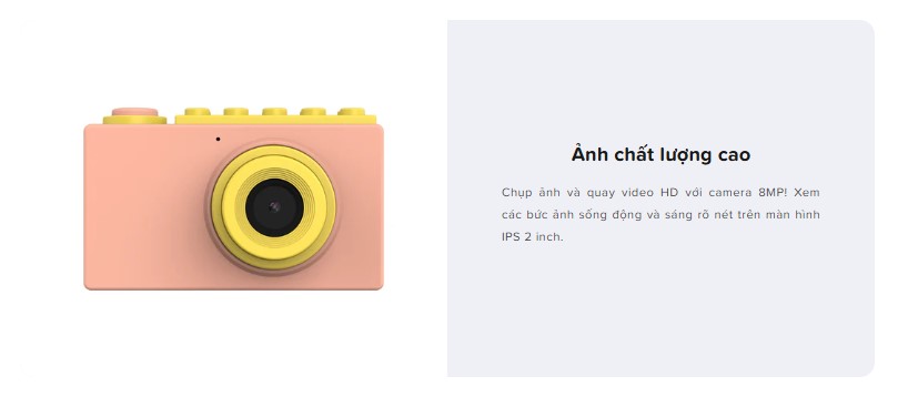 Chất lượng ảnh 8MP và video full HD 1080p sắc nét