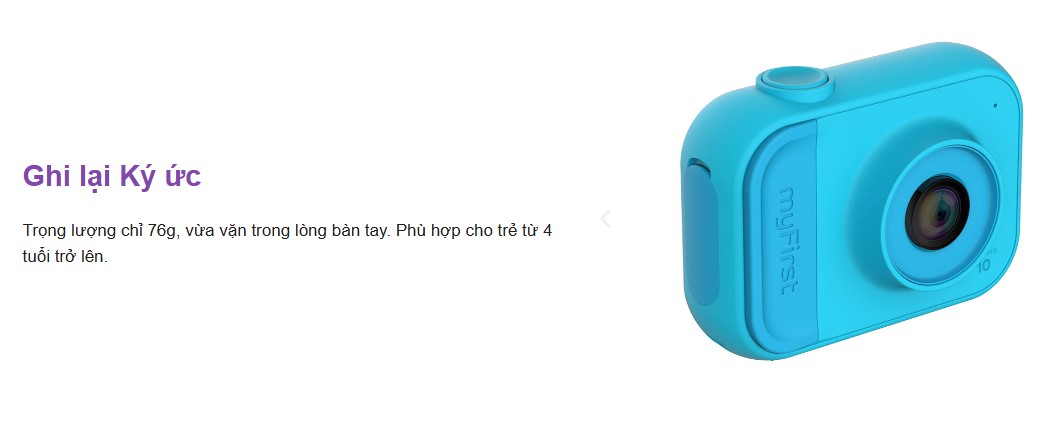 Thiết kế nhỏ nhẹ chỉ 76g, hoàn hảo cho tay bé