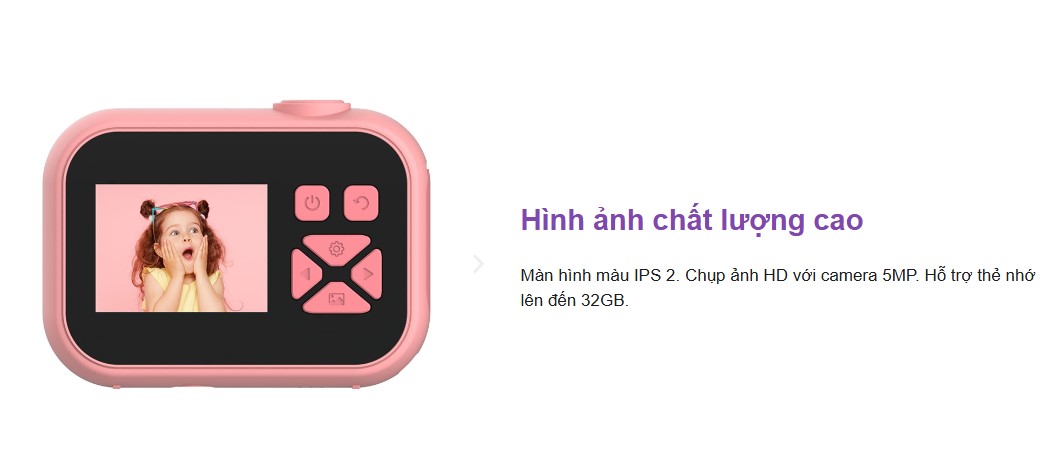Độ phân giải 5MP sắc nét cho ảnh và video chất lượng