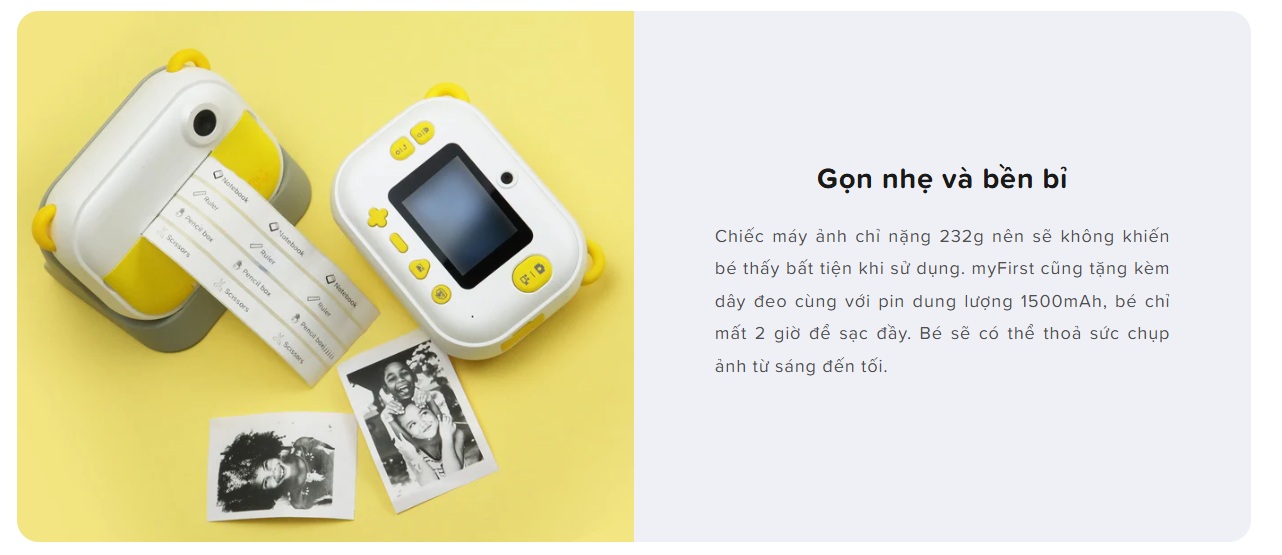 Thiết kế nhỏ gọn, dành riêng cho trẻ