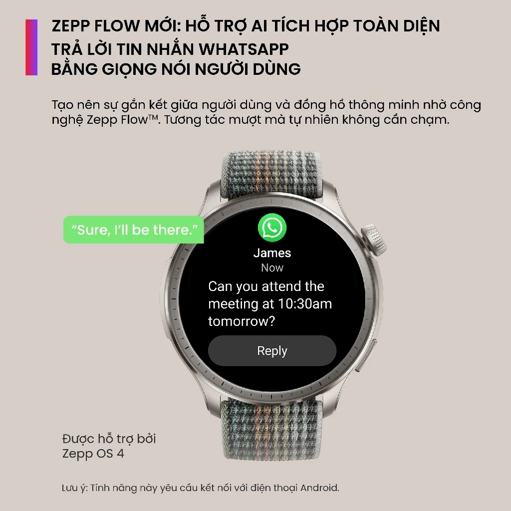 Trải nghiệm thông minh với Zepp Flow