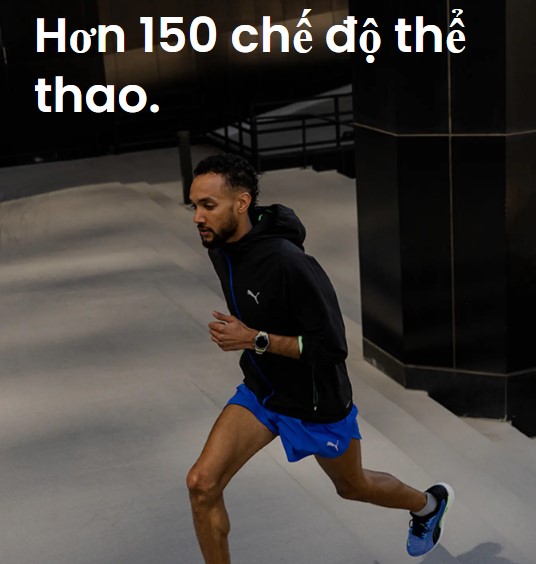 Đồng hồ còn tích hợp 150 chế độ thể thao