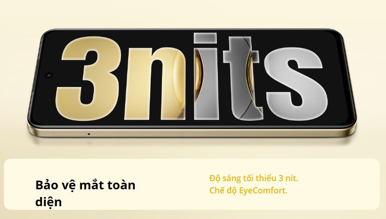Độ sáng tối thiểu 3 nit