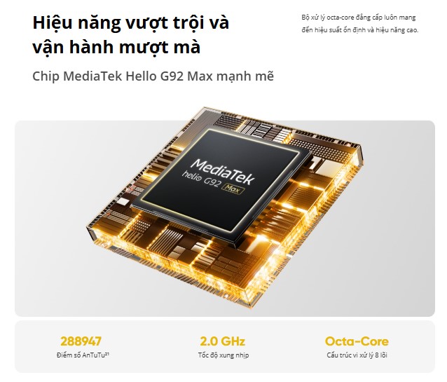 chip MediaTek Helio G92 Max