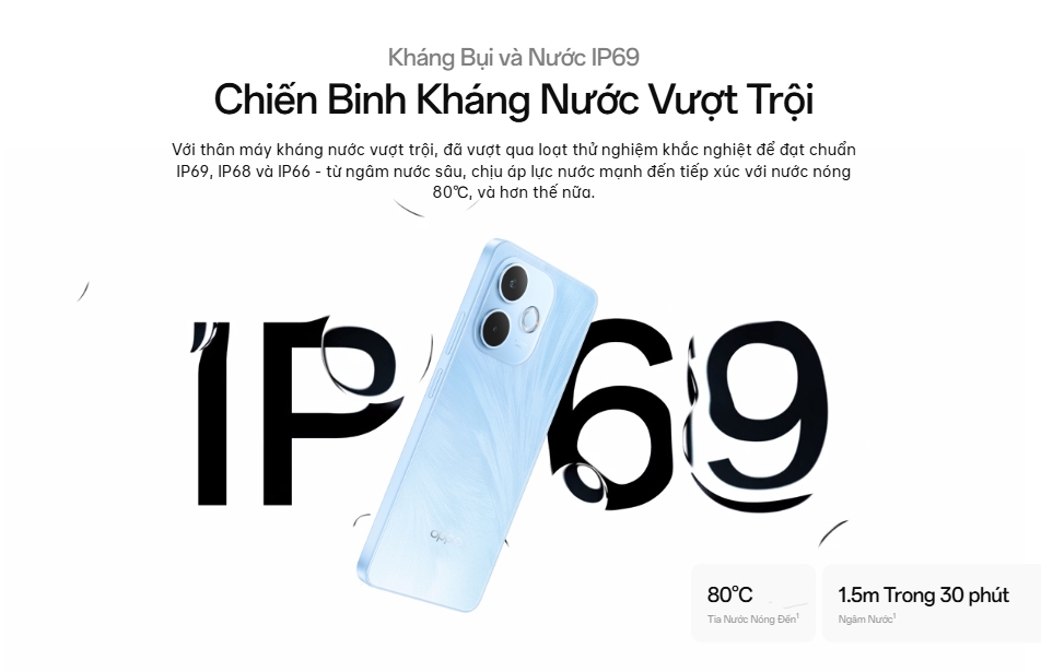 Kháng nước và bụi IP69