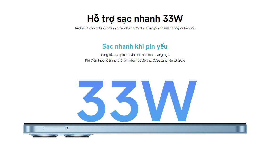 Công nghệ sạc nhanh 33W