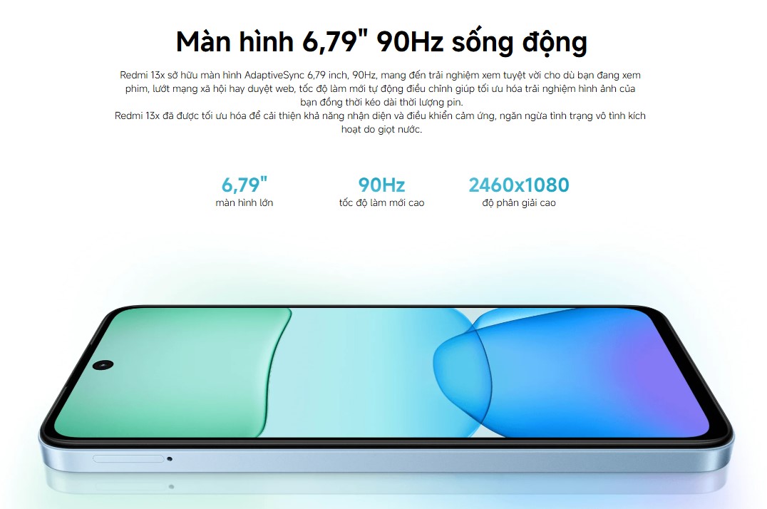 Màn hình 6.79 inch 90Hz