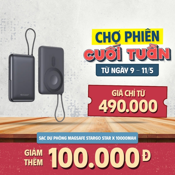 Pin Sạc Dự Phòng Magsafe Stargo Star X 10000mAh 22.5W Chính Hãng