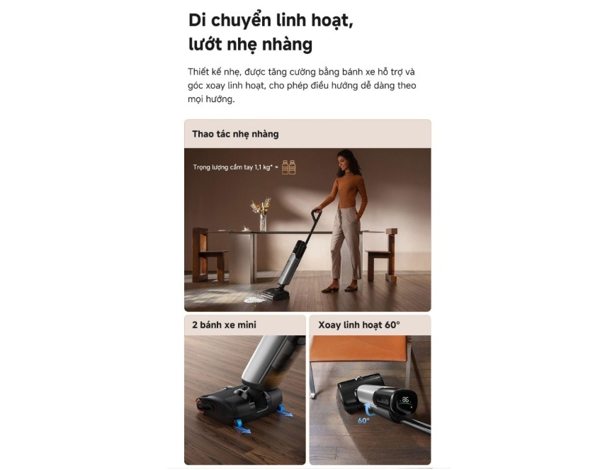 Máy hút bụi lau nhà cầm tay Mova X4 Pro