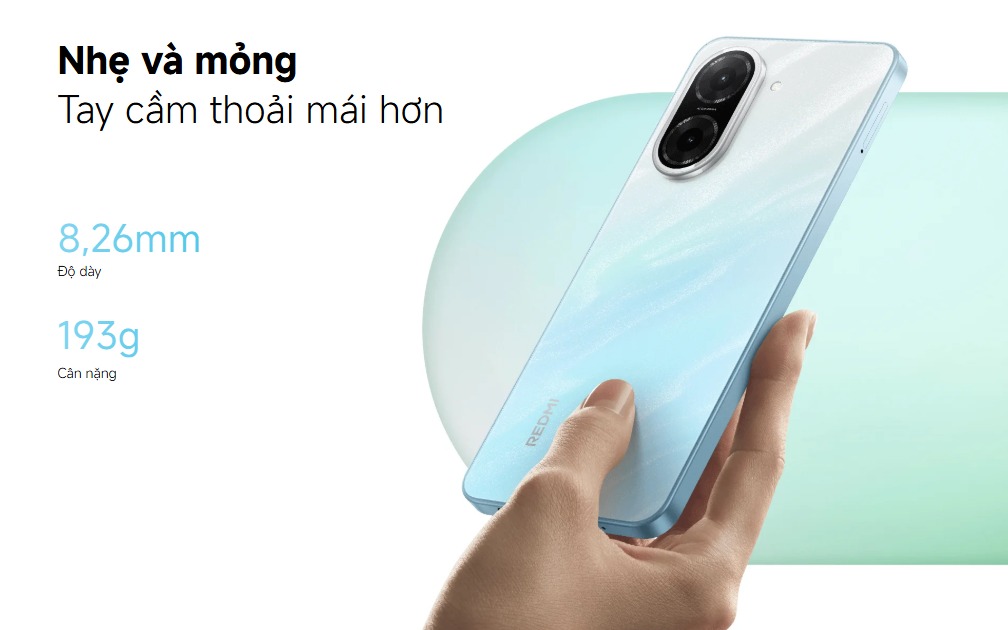 Nhẹ và mỏng với phiên bản màu xanh đại dương