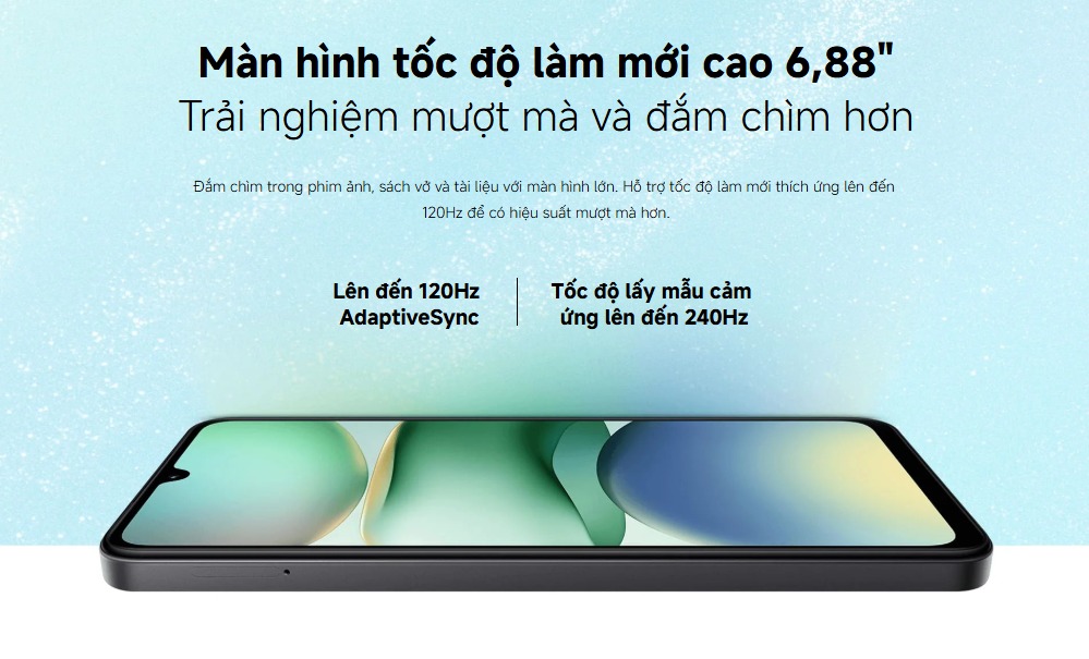 Màn hình lớn 6,88"