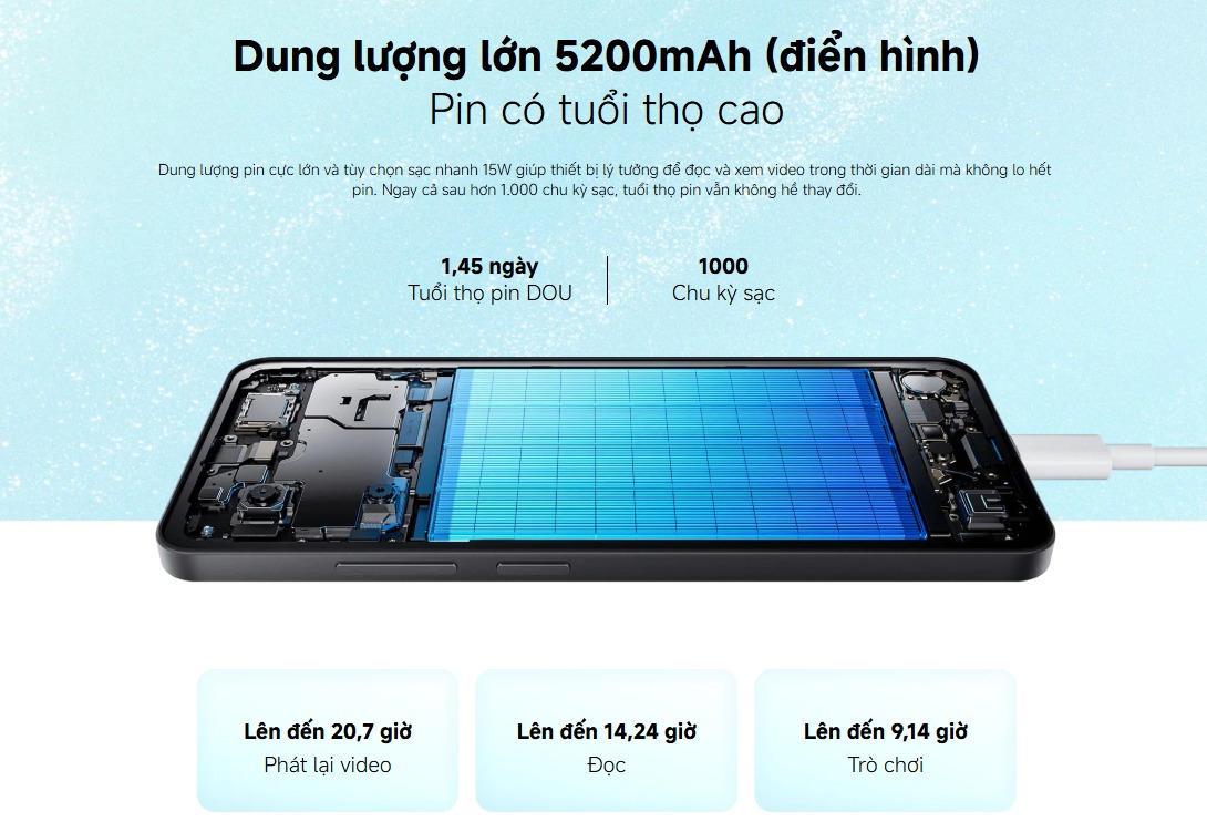Pin 5200mAh siêu bền
