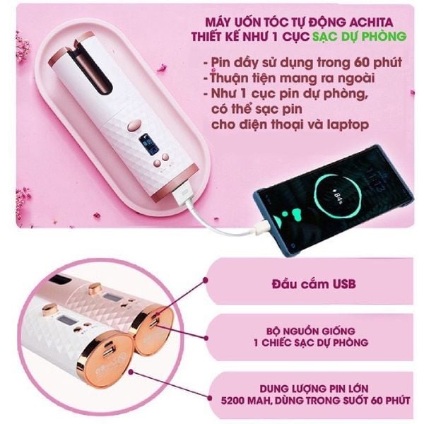 Dung lượng pin khủng 5200mAh làm đẹp cả ngày