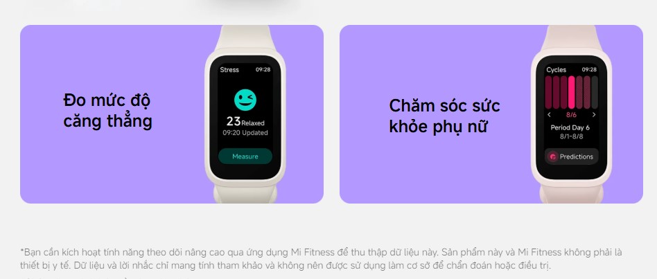 Cảnh báo nhịp tim hoặc SpO2 bất thường