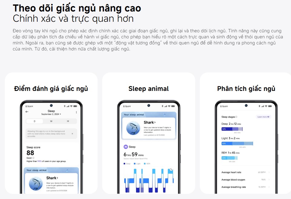Tính năng thú vị là “Sleep Animal”