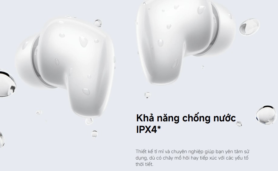 Khả năng chống nước đạt chuẩn IPX4