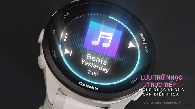 Garmin Forerunner 165 Music lưu trữ nhạc