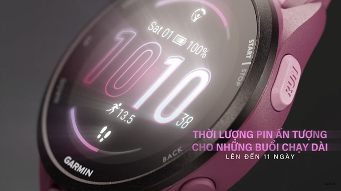thời lượng pin Garmin Forerunner 165 Music