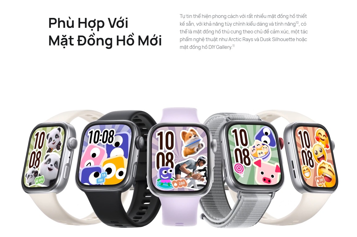 Mặt đồng hồ đa dạng