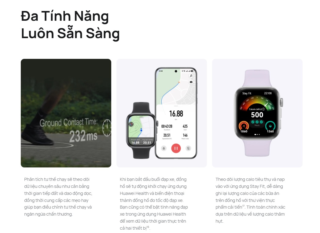 Hơn 100 chế độ tập luyện