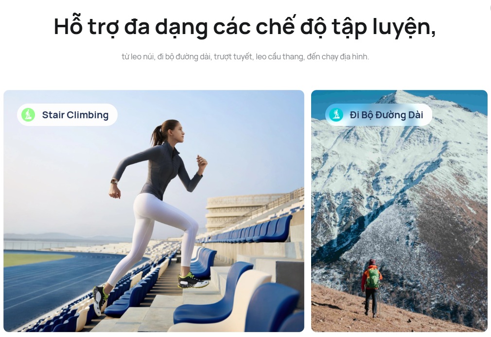 Hỗ trợ đa dạng các chế độ luyện tập