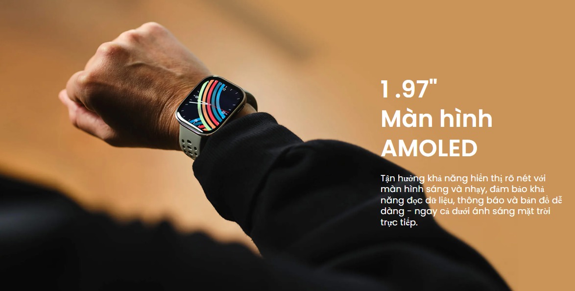 Màn hình AMOLED 1.97” sắc nét