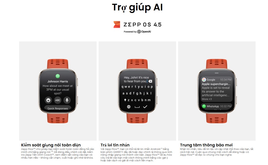 Trợ lý giọng nói ZeppFlow™