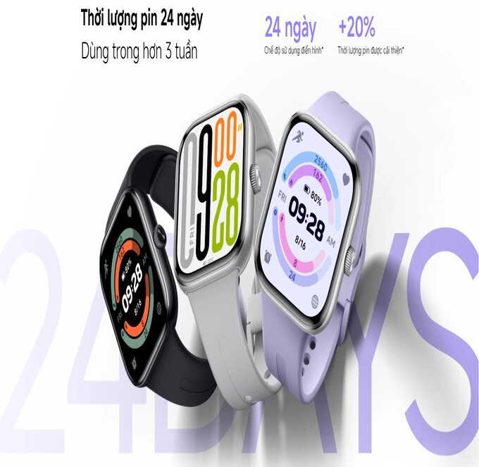 Thời lượng pin lên tới 24h