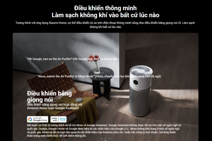 Điều khiển thông minh với ứng dụng Xiaomi Home và trợ lý ảo AI
