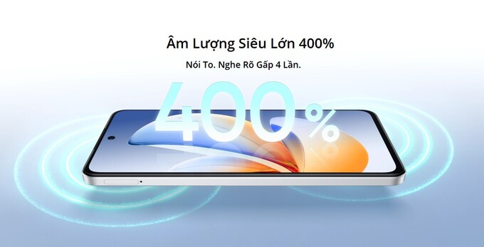 Âm lượng lớn gấp 4 lần