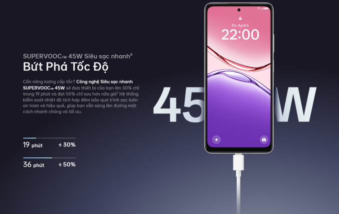 Sạc nhanh SUPERVOOC 45W