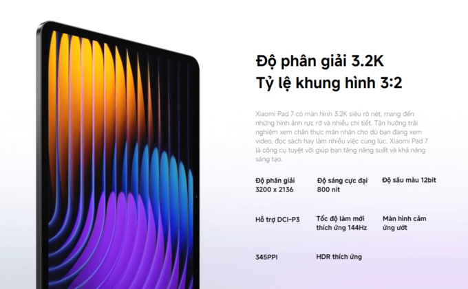 Màn hình 3.2K siêu nét