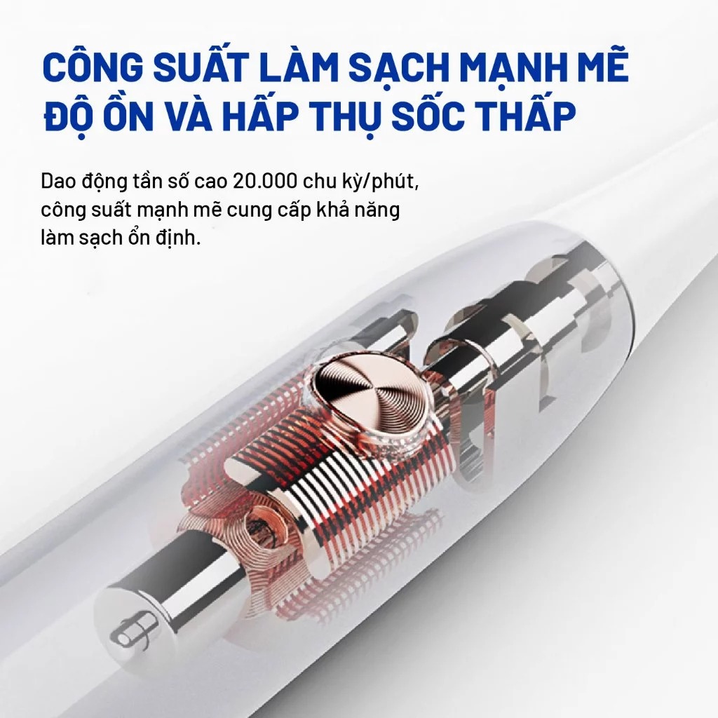 Công suất làm sạch mạnh mẽ