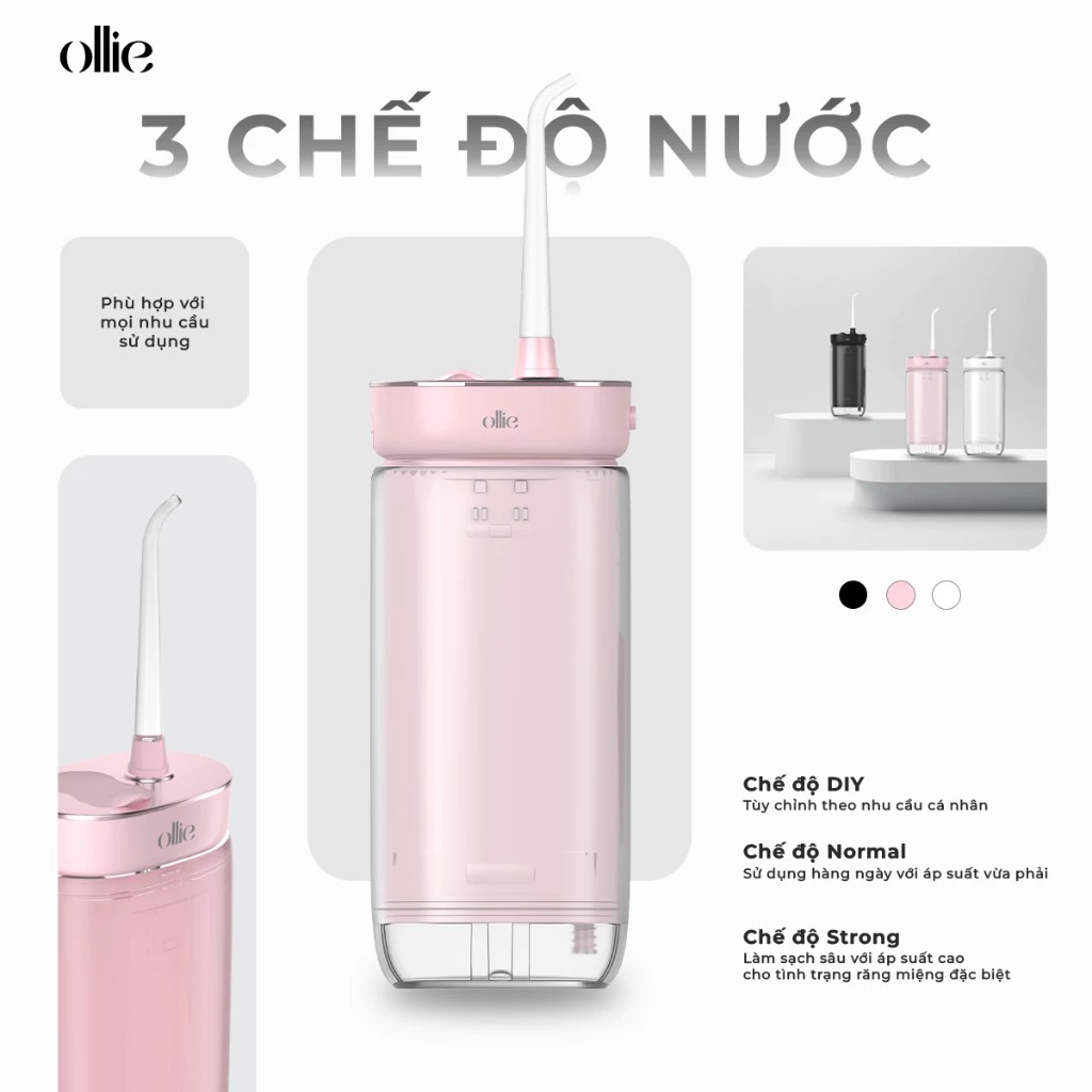 Ba chế độ nước linh hoạt, phù hợp với mọi nhu cầu