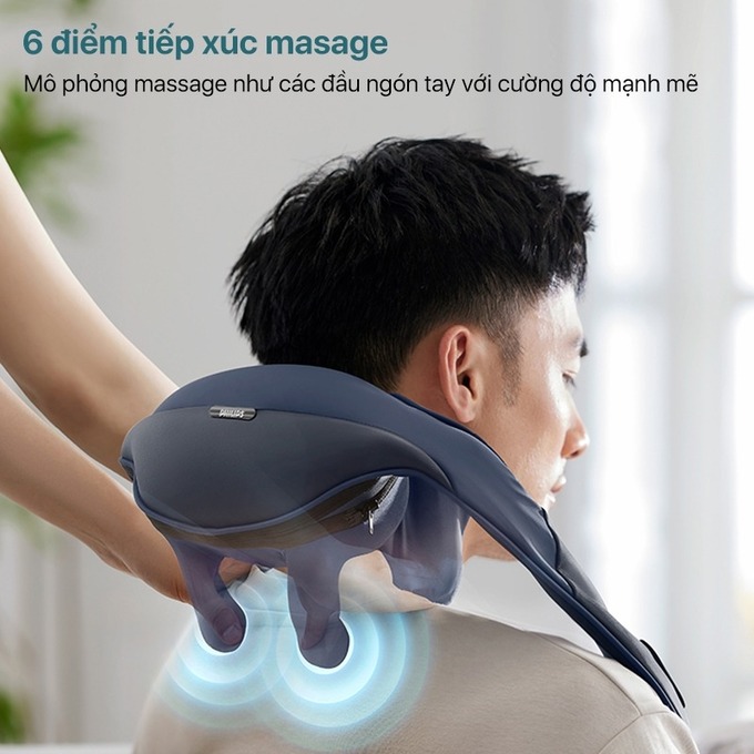 6 điểm tiếp xúc ôm sát, massage chuẩn xác vùng vai cổ