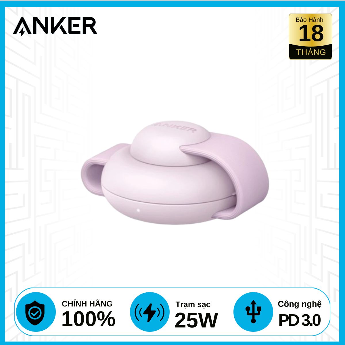 Đế sạc Anker không dây Maggo 3 trong 1 gập B25M8 Chính Hãng
