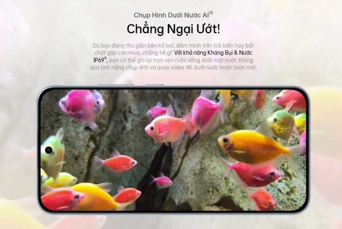 Tỉnh năng chụp hình dưới nước AI 