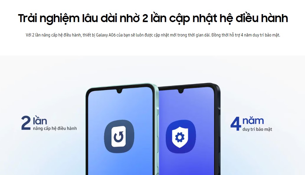 Hỗ trợ cập nhật phần mềm lâu dài