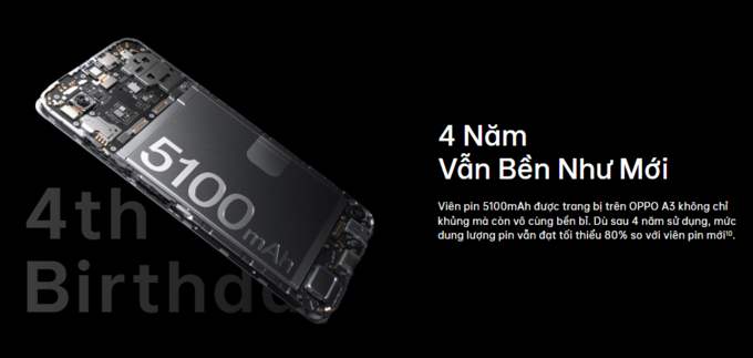 Dung lượng pin 5100 mAh